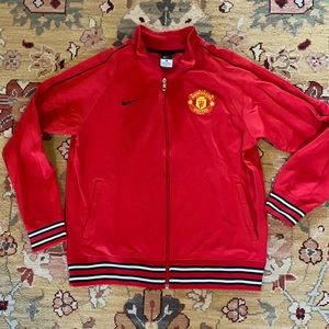 Nike Manchester United Track Jacket Red Large